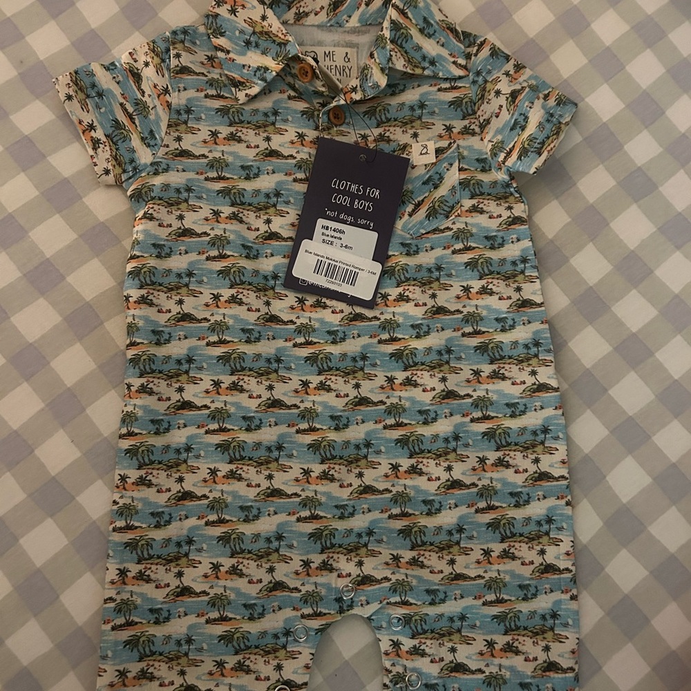 Me & Henry Tropical Print Kids Bodysuit